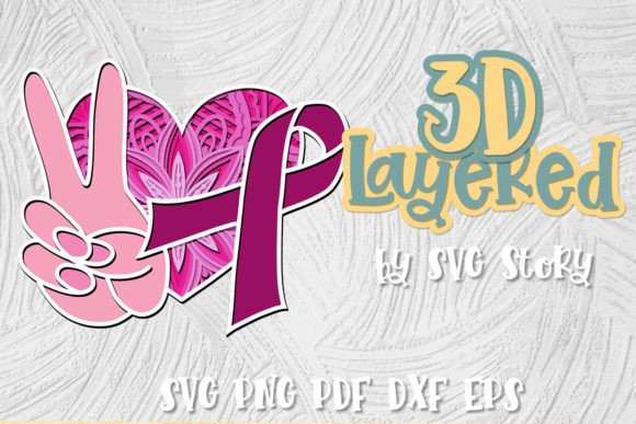 3D Breast Cancer Sign Pink Ribbon 05 – A Versatile SVG Shape for Crafting