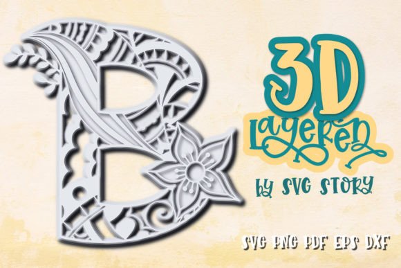 3D Layered Letter B: A Powerful Graphic Design Asset for Modern Websites