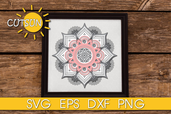 3D Layered Mandala 5 Layers – A Versatile SVG Shape for Modern Branding