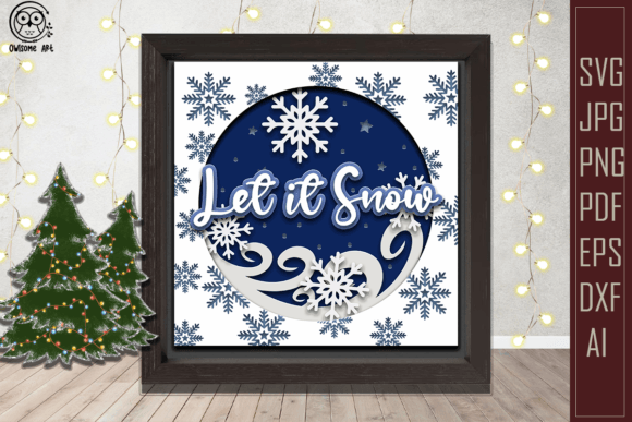 3D Let It Snow SVG for Laser Cutting Winter Amp Projects