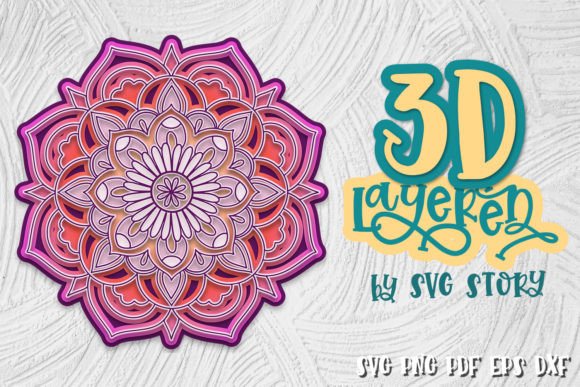 3D Mandala SVG Shapes for Local Business Branding