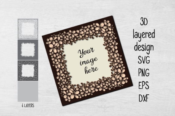 3D Multilayer Square Frame: A Versatile 3D SVG Shape for Creative Projects