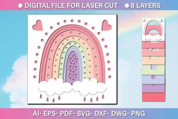 3d Rainbow Paper Cut SVG File: A Graphics & Crafts Review