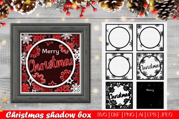 3D SVG Christmas Card Design for Creative Projects