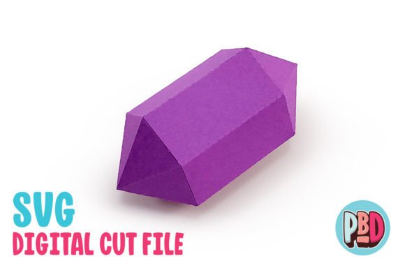 Amethyst 3D Papercraft: A Versatile 3D SVG Shape for Local Business Branding