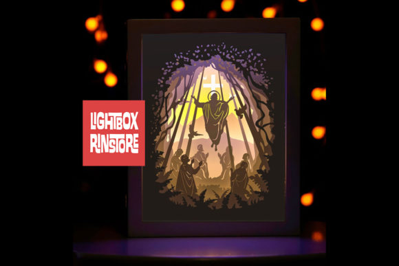 Ascension Day 3D SVG Lightbox for Shadow Box Projects