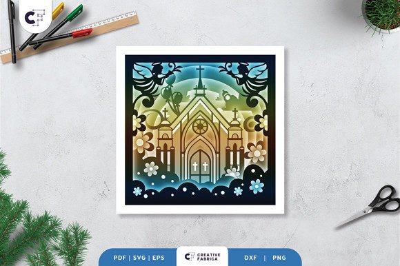 Baptism with Floral Church 3D Shadow Box Review