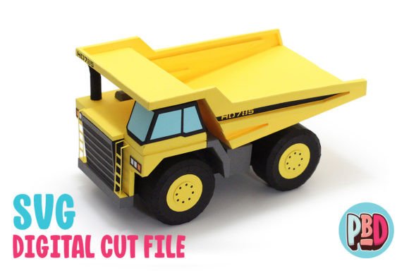 Dump Truck 3D Papercraft – A Versatile SVG Shape for Creative Sellers