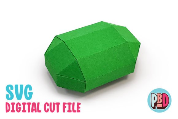 Emerald 3D Papercraft: A Sparkling Design Asset for Creative Projects