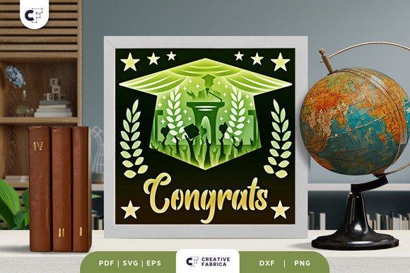 Graduation Ceremony 3D SVG Paper Cut for Branding