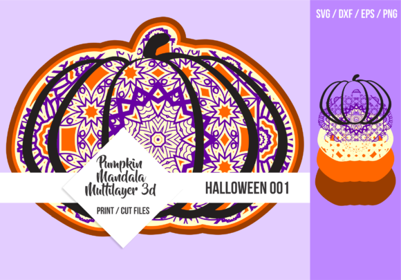 Pumpkin Mandala Multilayer 3D SVG Design Review for Digital Sellers