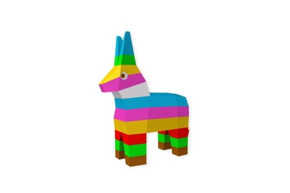 Rainbow PiΓ±ata 3D SVG Sculpture: A Vibrant Design Asset for Creative Branding