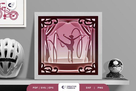 Rhythmic Gymnastic 3D SVG for Lifestyle And Hobbies Branding