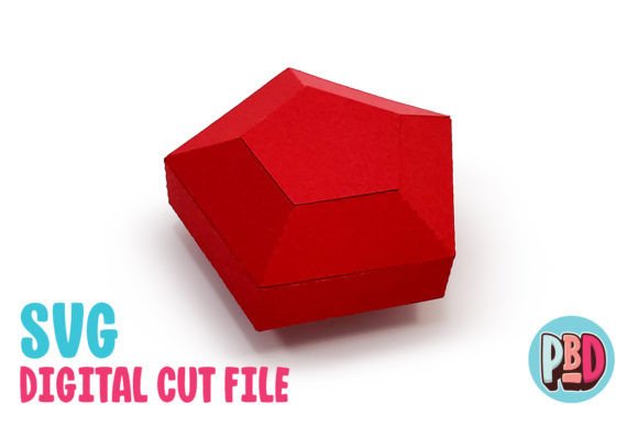 Ruby 3D Papercraft: A Versatile SVG Shape for Creative Branding