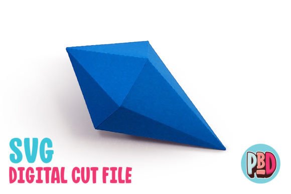 Sapphire 3D Papercraft: A Premium 3D SVG Shape for Creative Branding