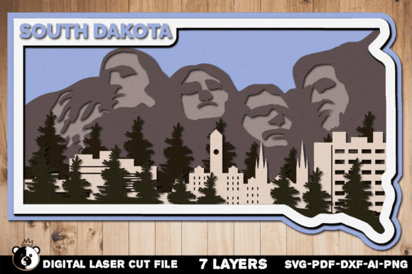 South Dakota SVG: Laser Cutting Wall Decor for Creative Branding