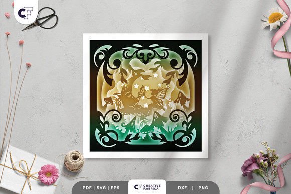 Spring Garden with Fairy 3D SVG for Seasonal Editorial Projects